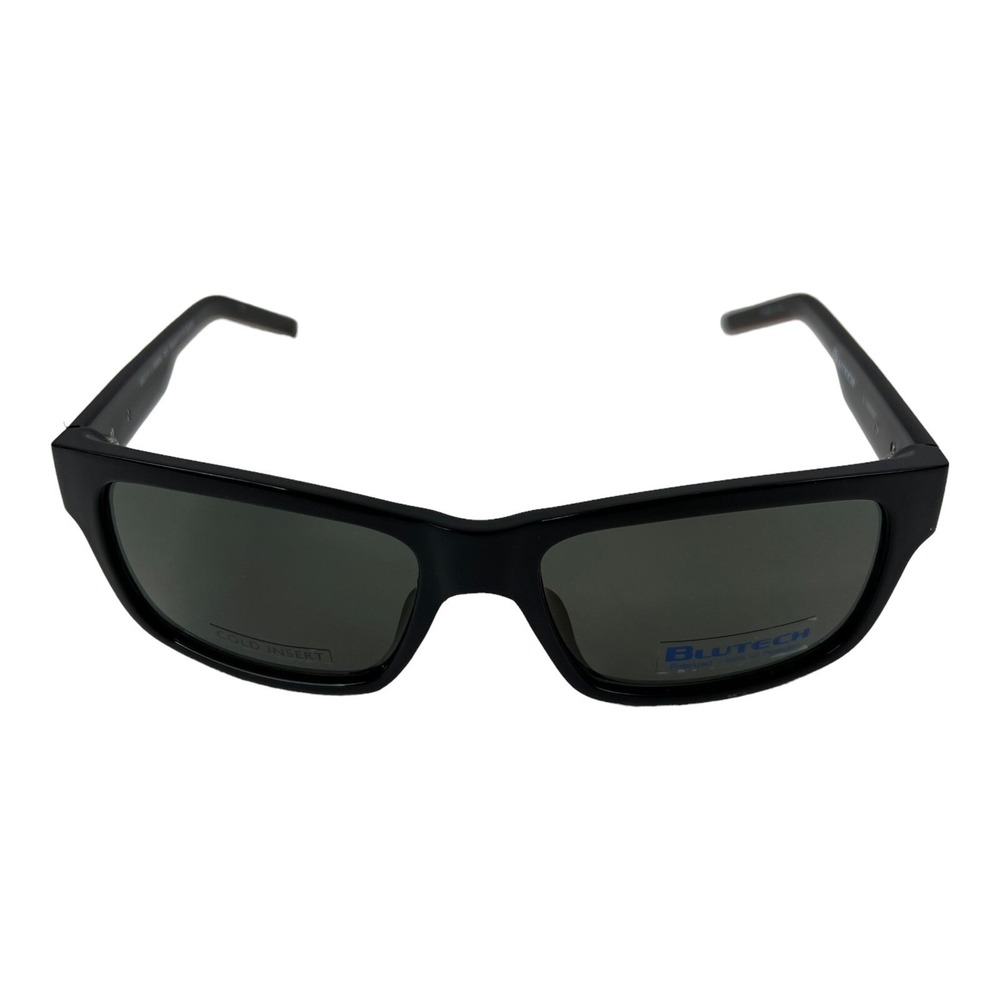 NEW BLUTECH Wrap it Up Black Polarized UV Protection Sunglasses Mens 56-17 L.140